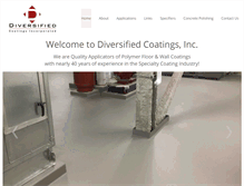 Tablet Screenshot of diversifiedcoatingsinc.com